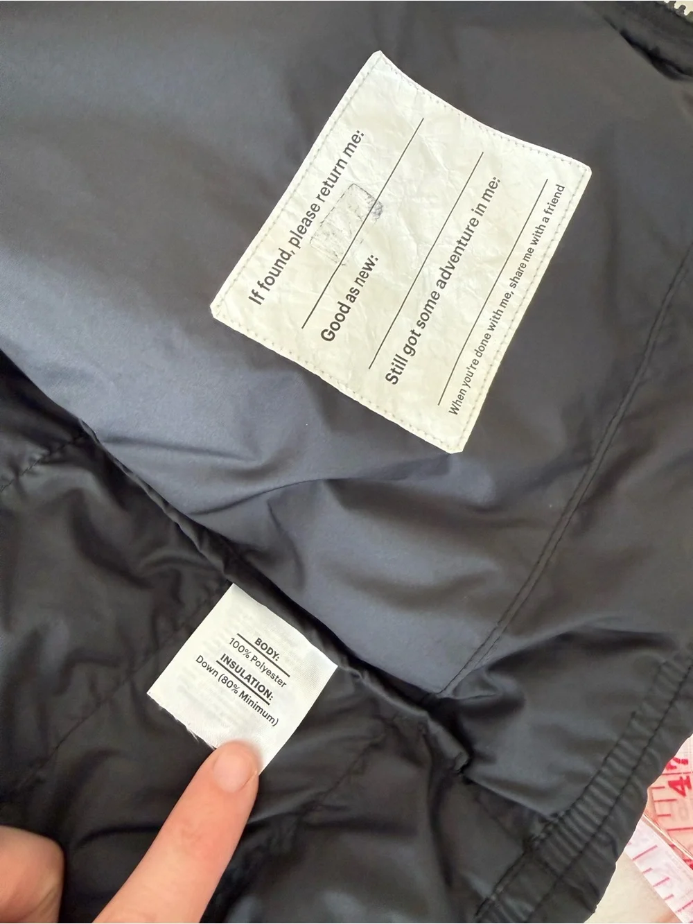 REI Kids Black Down Puffer Jacket  Packable Medium